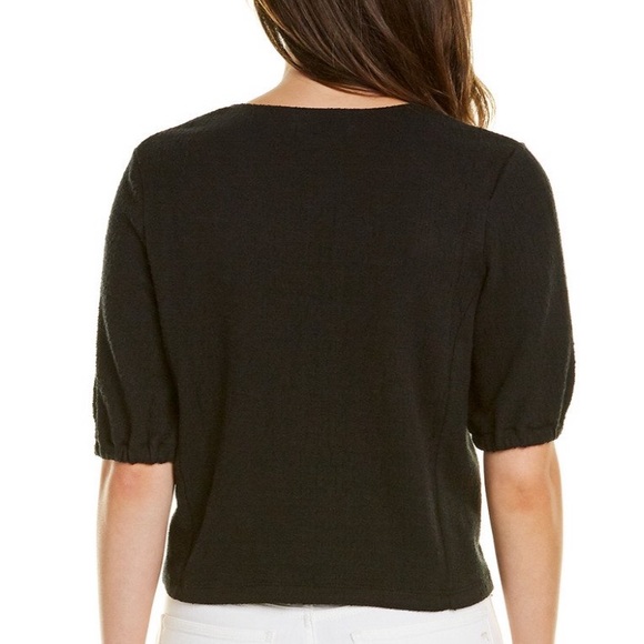 MADEWELL TEXTURE & THREAD PUFF-SLEEVE WRAP TOP - Picture 2 of 2